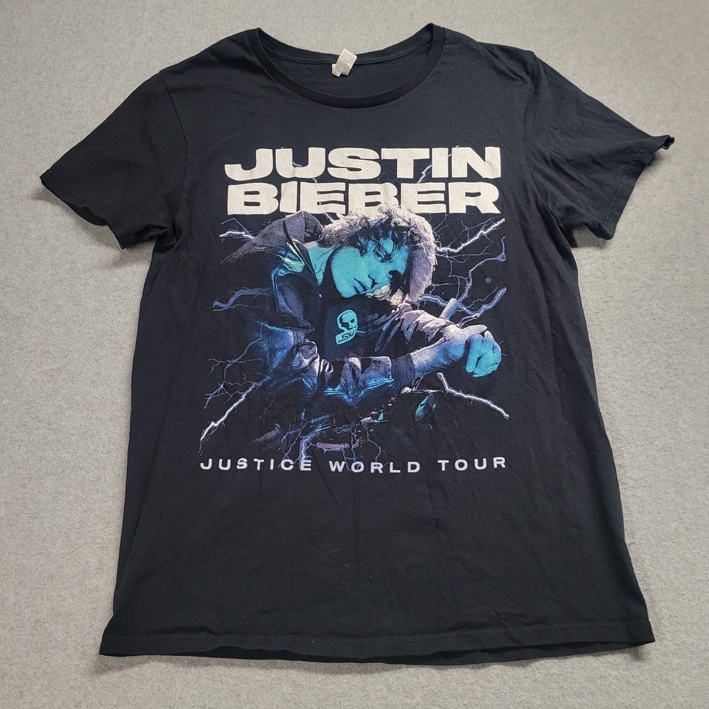 Justin Bieber 2022 World Tour Men's Concert Size Medium Graphic‎ Band T-Shirt